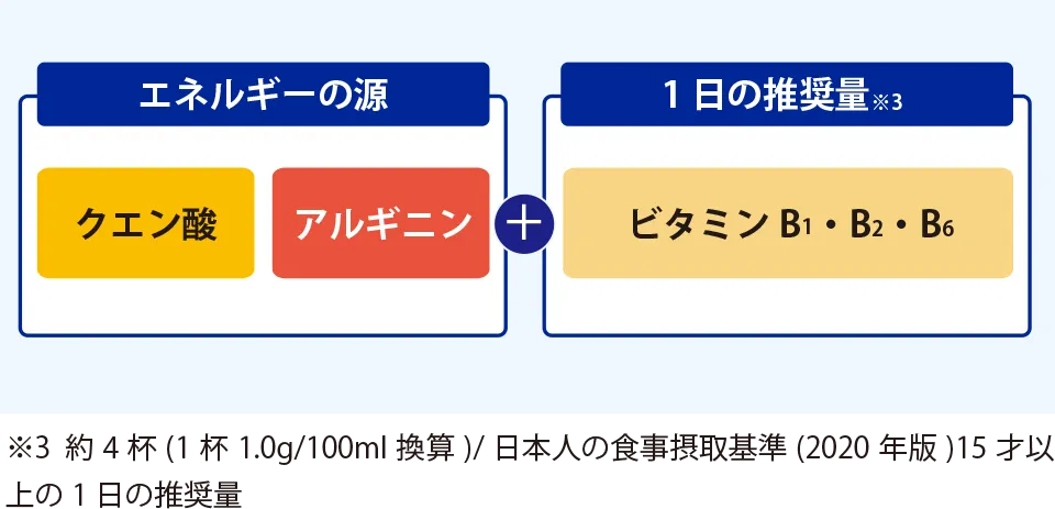 エネルギーの源+1日推奨量